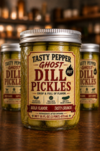 Load image into Gallery viewer, Tasty Pepper Ghost Dill Pickles