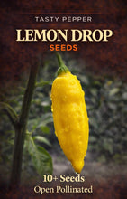 Load image into Gallery viewer, Lemon drop pepper pod hanging from plant