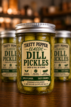 Load image into Gallery viewer, Tasty Pepper Classic Dill Pickles